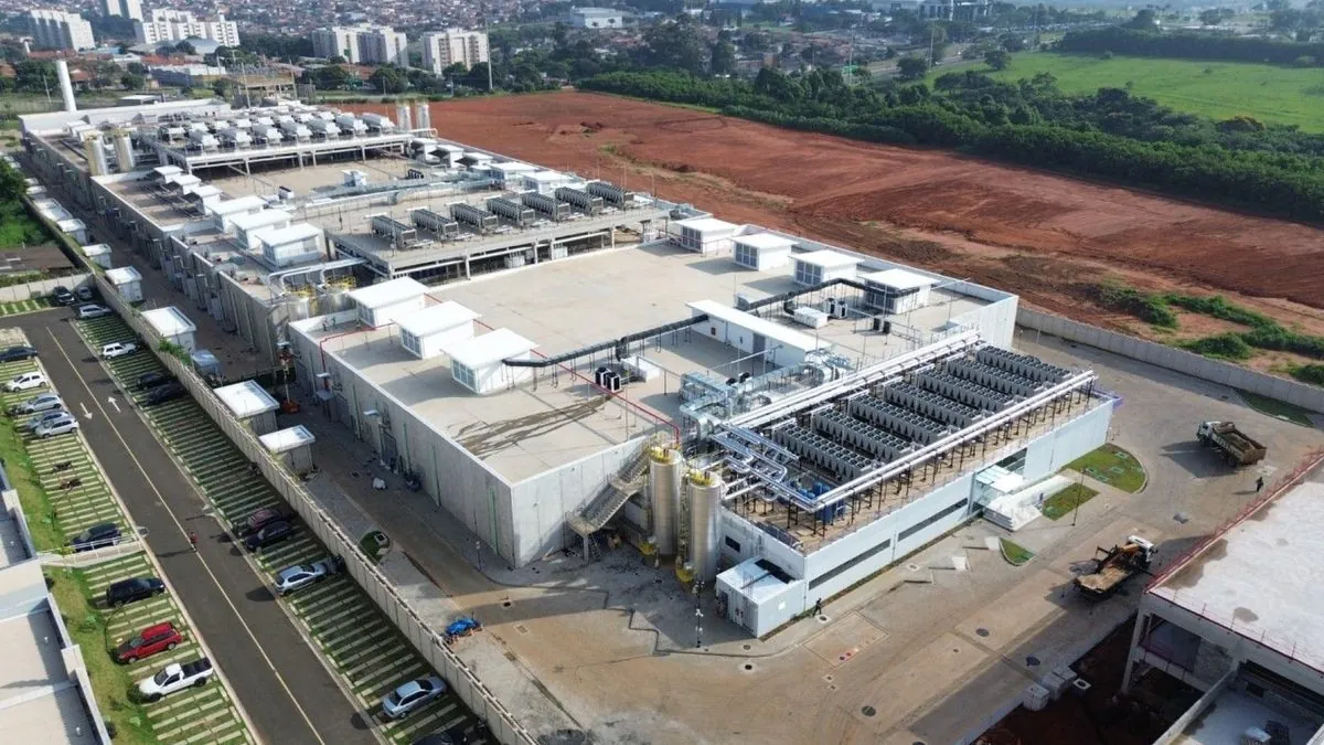 Planta industrial em vista aérea